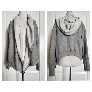 THE BRAND LABEL Anthropologie Zip Hoodie Sweatshirt Jacket Designer Spring S